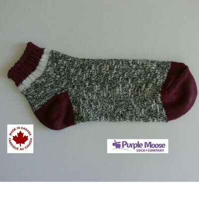 Algonquin Low Ankle Stripe - Burgundy