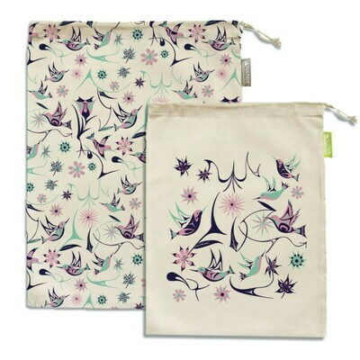 Set of 2 Reusable Produce / Gift / Storage Bags