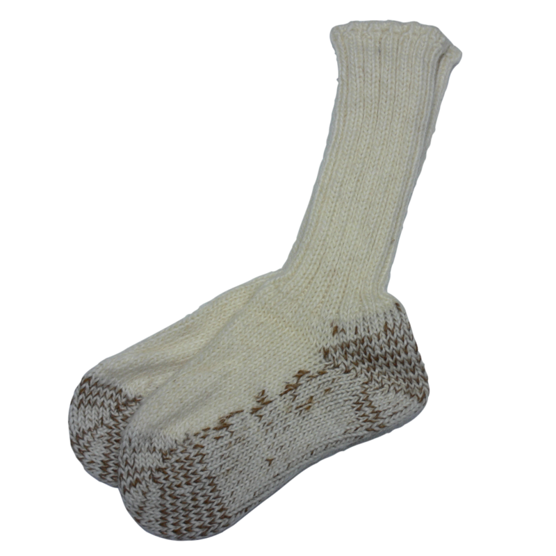 Mýrdalur 100% Icelandic Wool Mid Calf Sock, Size: S, Colour: Cream