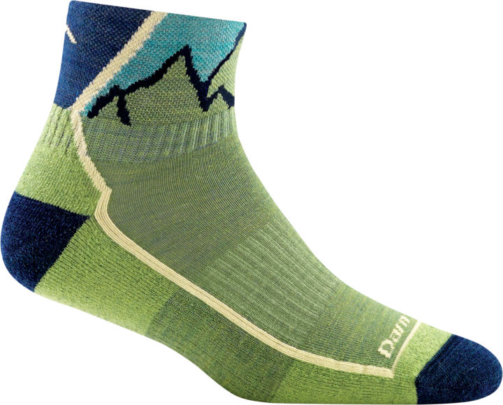 Kids 3016 Hiker Quarter Lightweight Cushion Hiking Sock, Colour: Green, Size: S