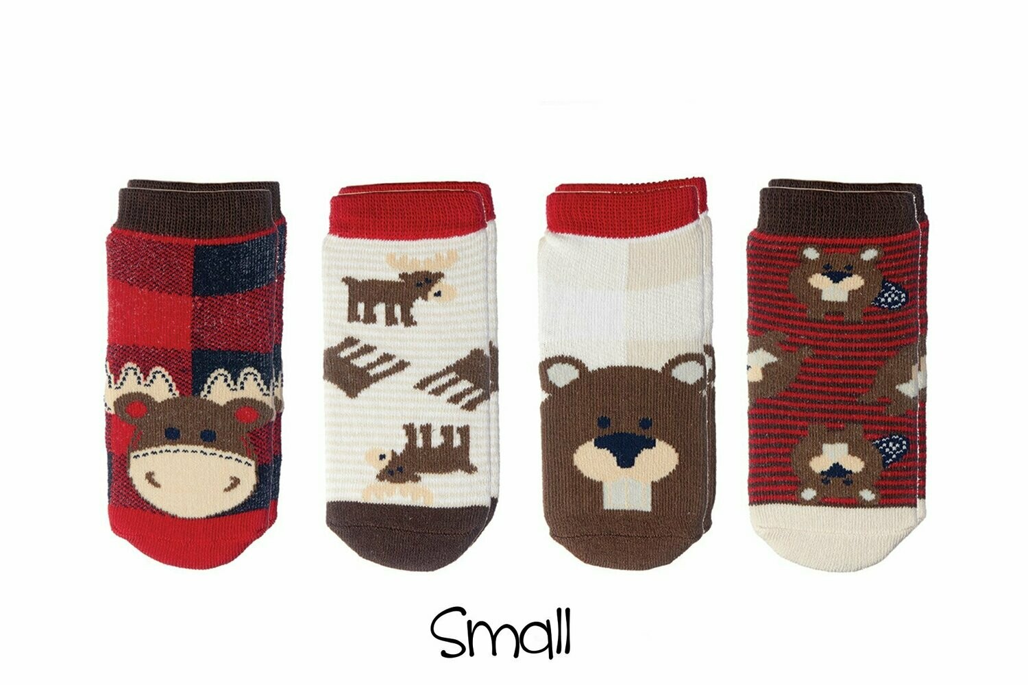 Cabin Socks - Moose and Beaver 4-pair pack