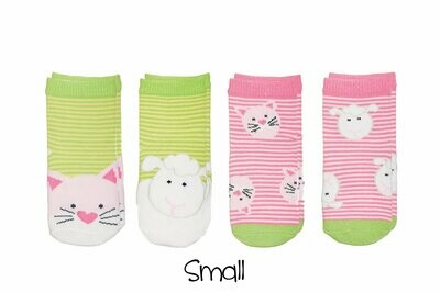Sock Safari - Kitten and Lamb 4-pair pack