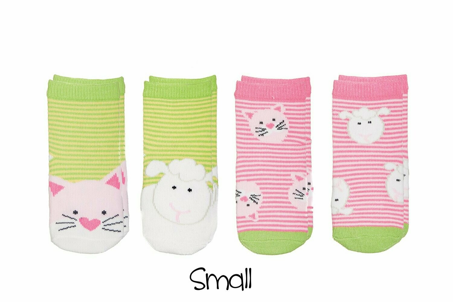 Sock Safari - Kitten and Lamb 4-pair pack