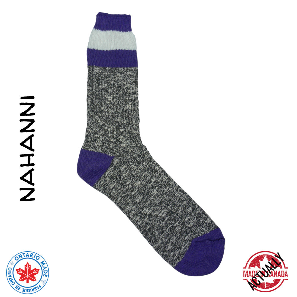 Nahanni Cotton Boot Sock - Purple