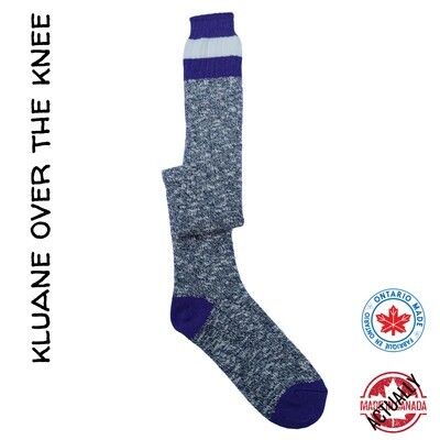 Kluane Cotton Over the Knee Sock - Purple