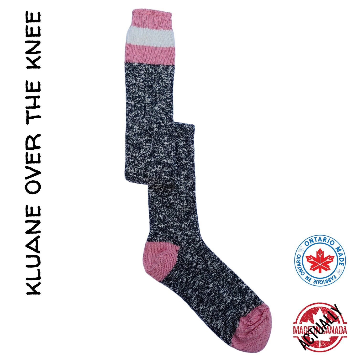 Kluane Cotton Over the Knee Sock - Pink