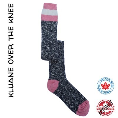 Kluane Cotton Over the Knee Sock - Pink