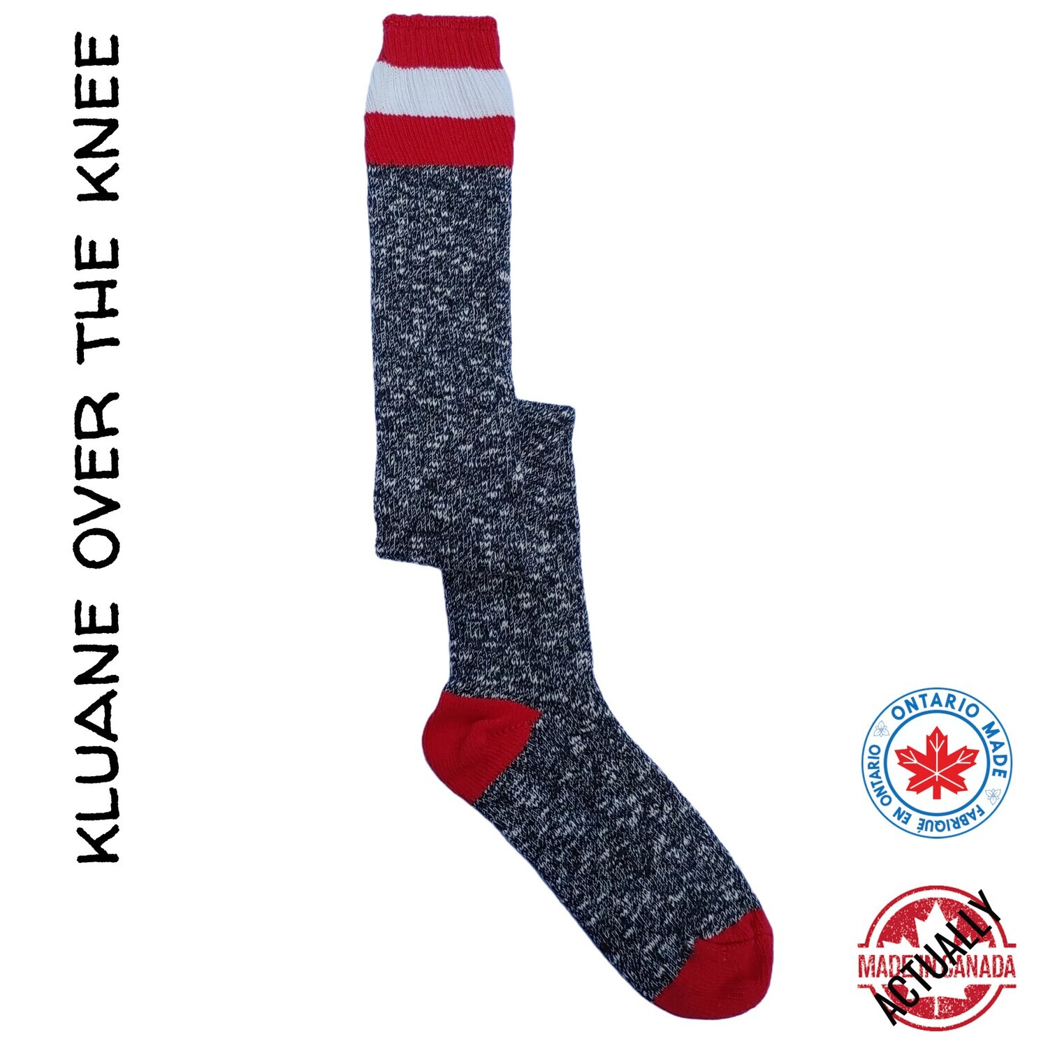 Kluane Cotton Over the Knee Sock - Red