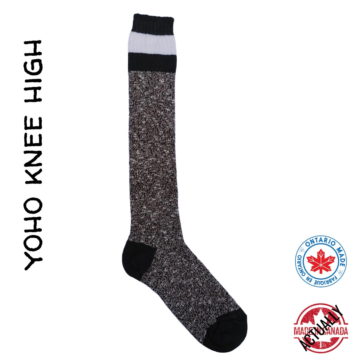 Yoho Cotton Knee High Sock - Green/Brown
