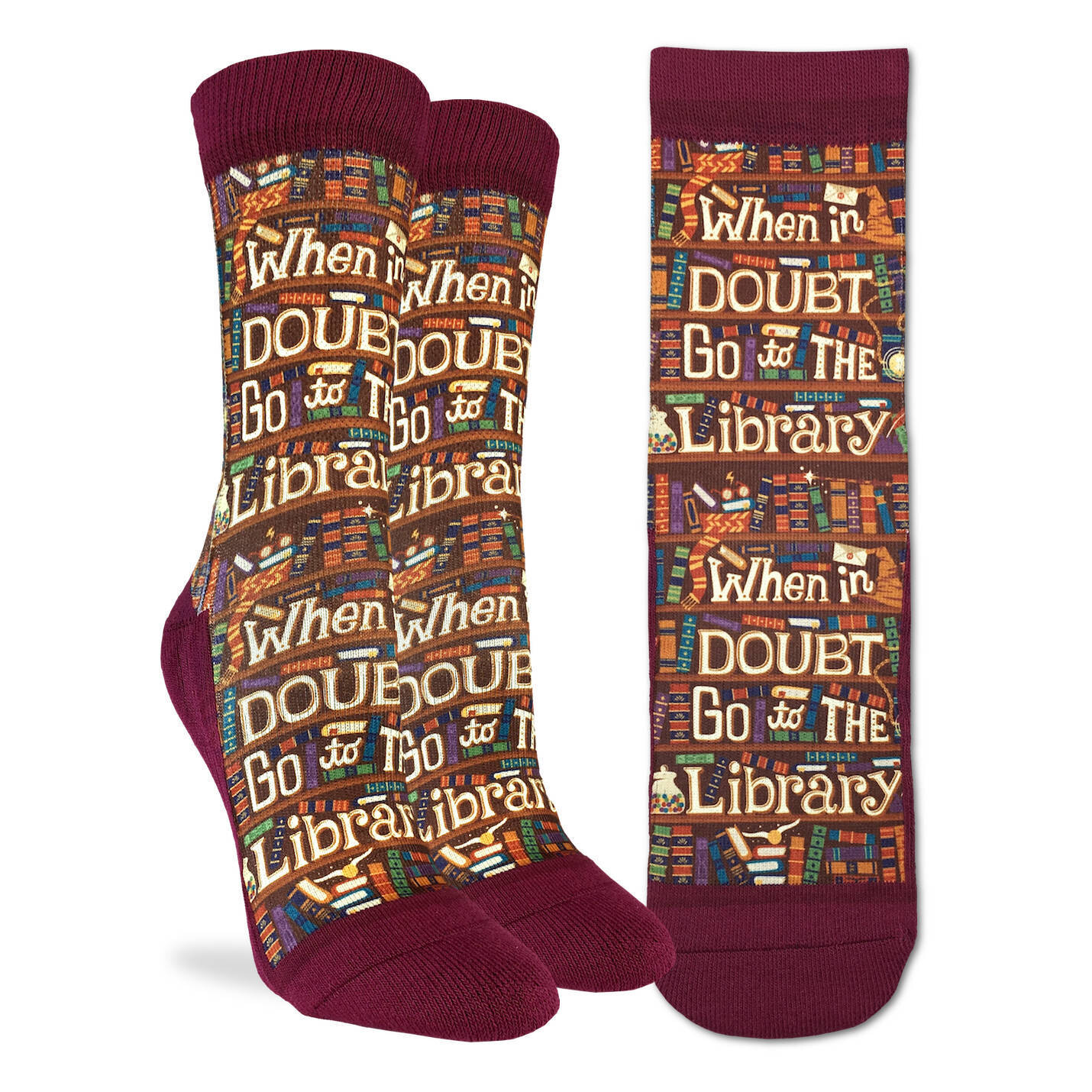 When In Doubt Go to the Library Socks
