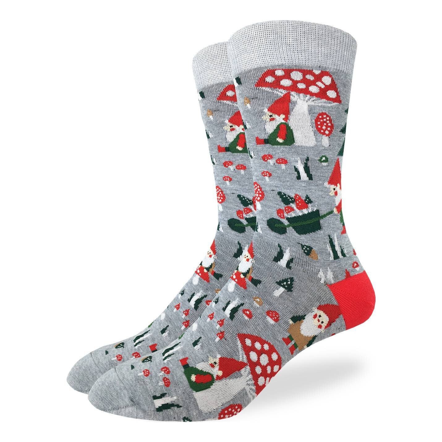 Woodland Gnomes socks | M/L adult sizes | Good Luck Sock
