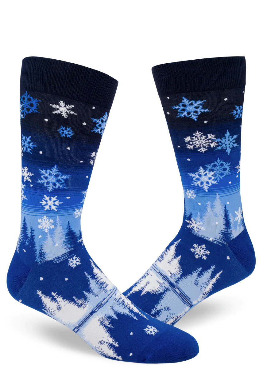Snowflakes crew socks | L adult size | ModSocks