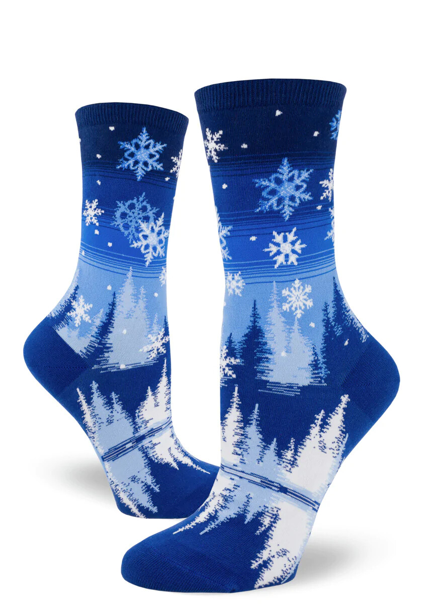 Snowflakes crew socks | M adult size | ModSocks