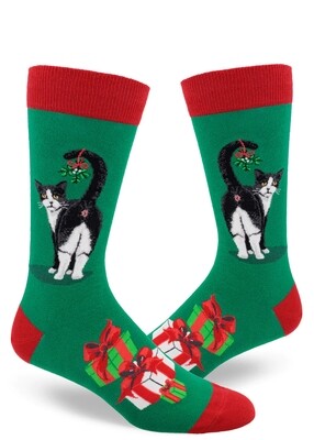 Cat Butt Christmas crew socks | L adult size | ModSocks