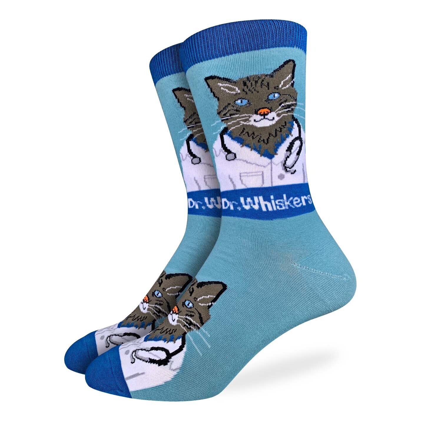 Dr. Whiskers Cat Vet socks | M/L adult sizes | Good Luck Sock