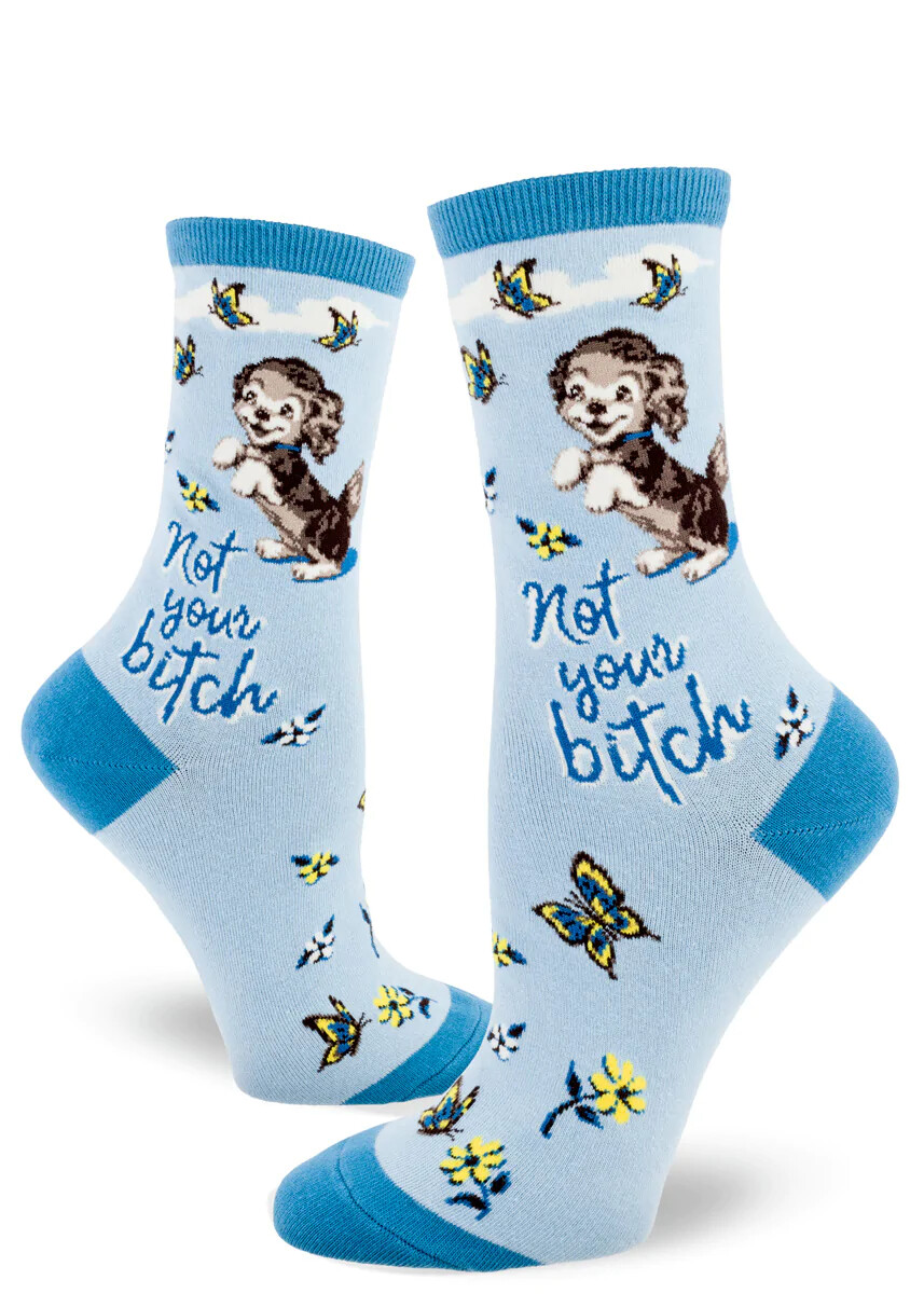 Not Your B*tch Dog crew socks | M adult size | ModSocks