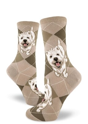 Westies Are My Besties Dog crew socks | M adult size | ModSocks