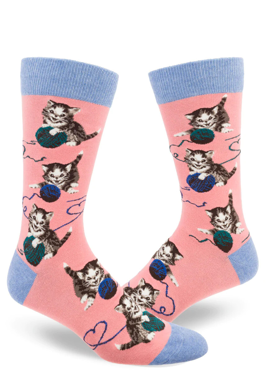 Yarn String Cat crew socks | L adult size | ModSocks