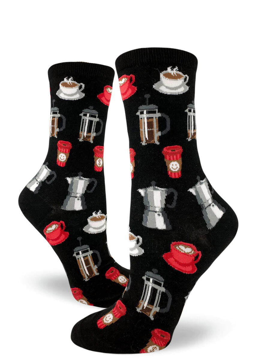 Coffee Break crew socks | M adult size | ModSocks