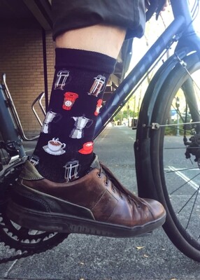 Coffee Break crew socks | L adult size | ModSocks