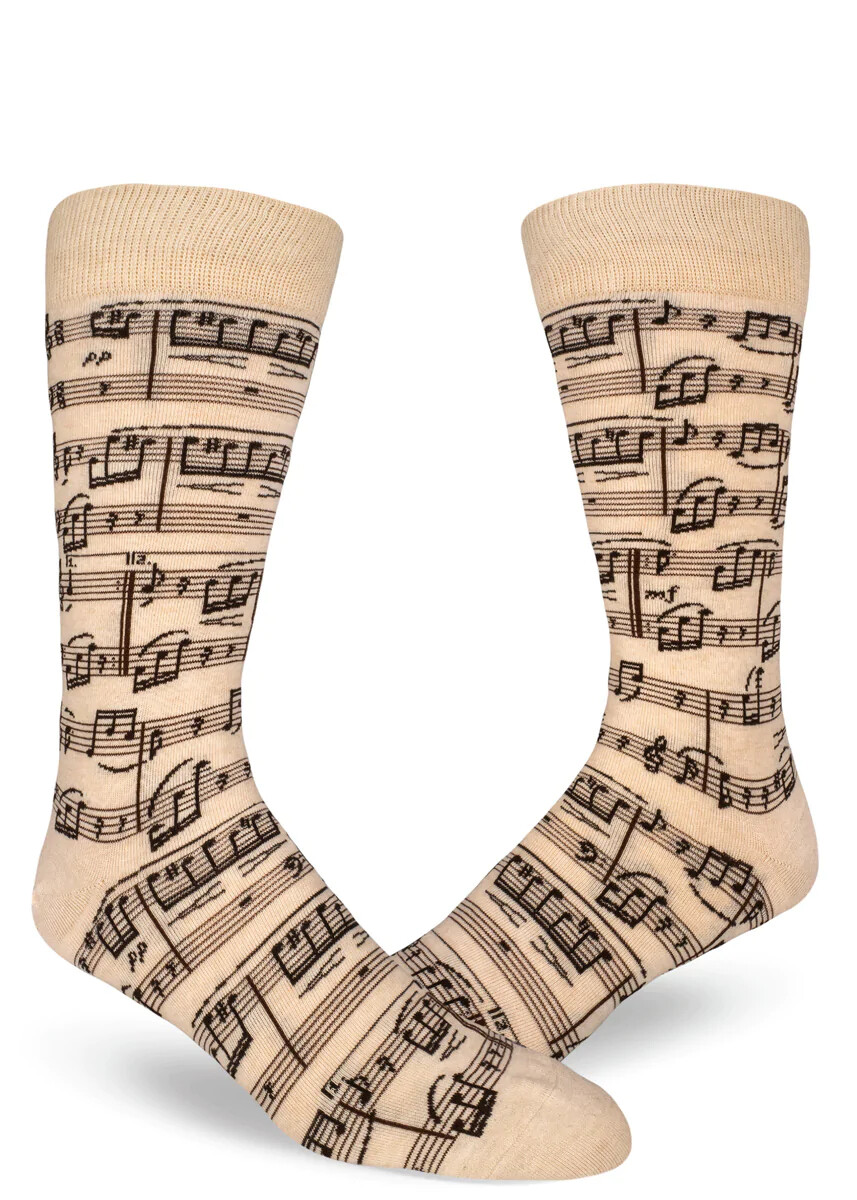 Genius Music Composition crew socks | L adult size | ModSocks