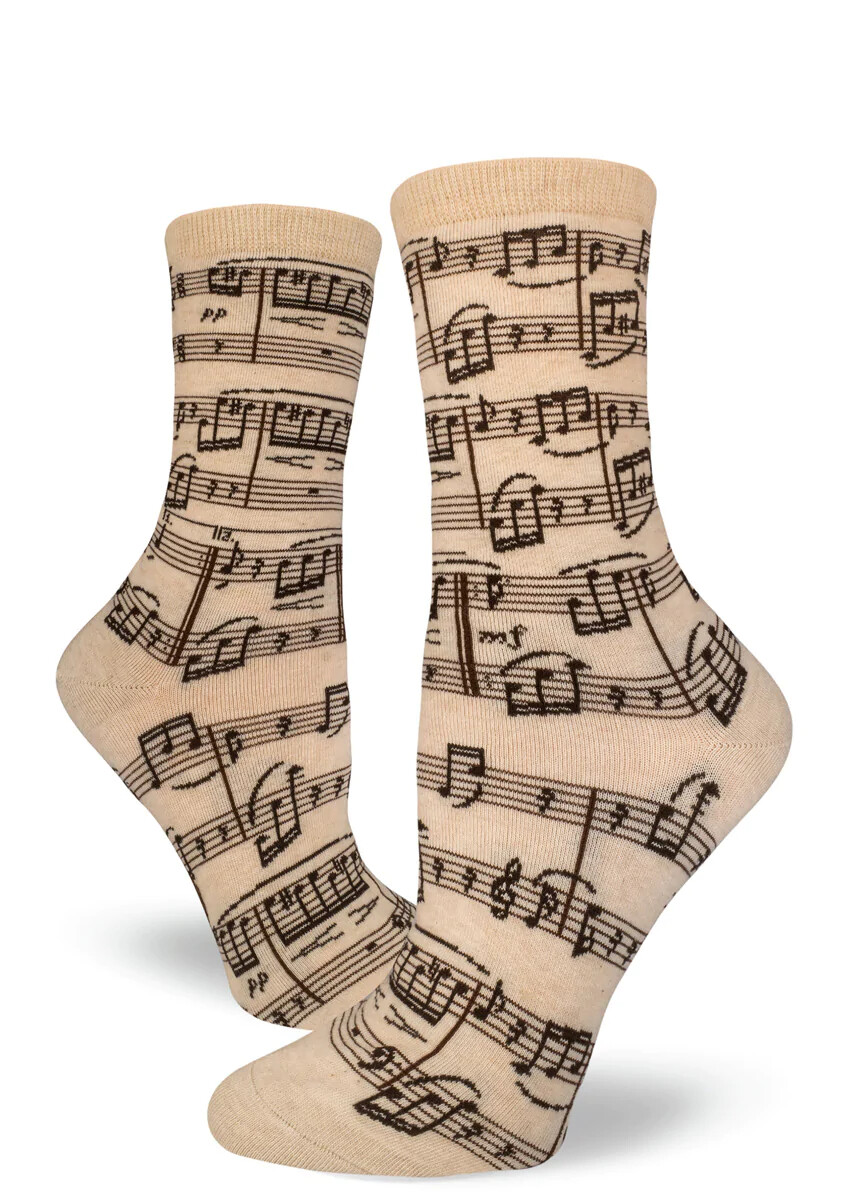 Genius Music Composition crew socks | M adult size | ModSocks