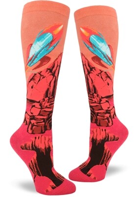Rocket From The Red Planet knee high socks | M adult size | ModSocks