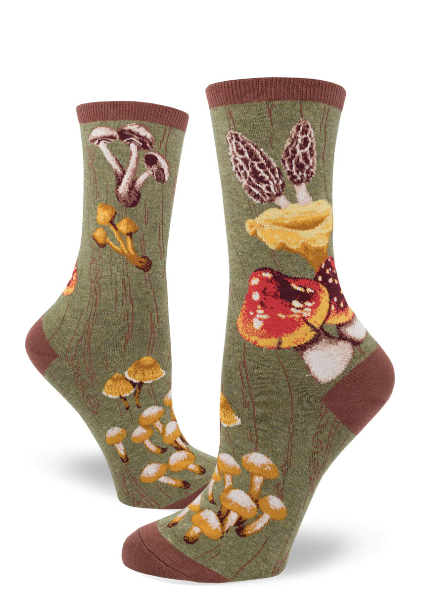 Mushrooms crew socks | M adult size | ModSocks