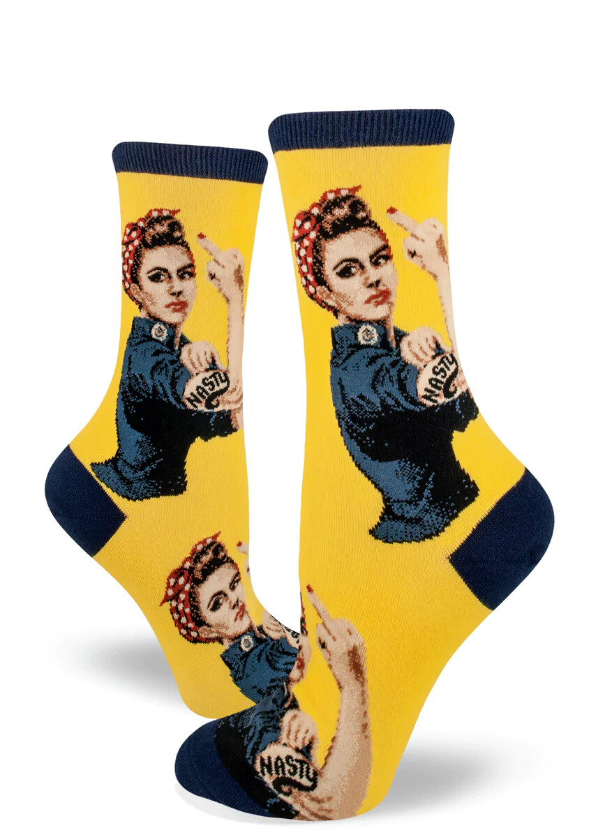 Nasty Rosie The Riveter crew socks | M adult size | ModSocks