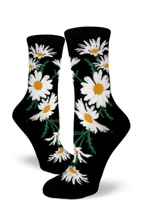 Crazy for Daisies crew socks | M adult size | ModSocks
