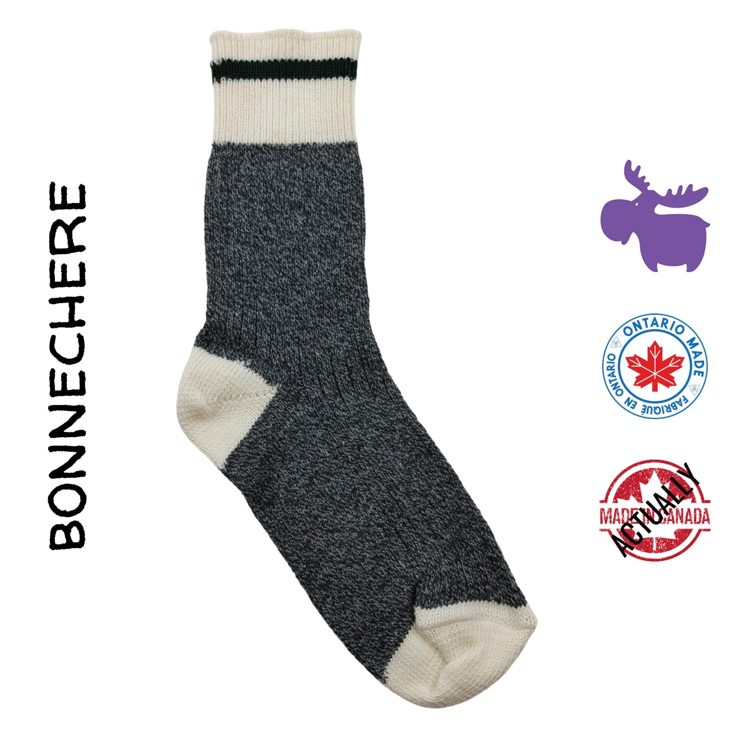 Bonnechere Cabin Socks Green 2-pack, Size: L, Colour: Green