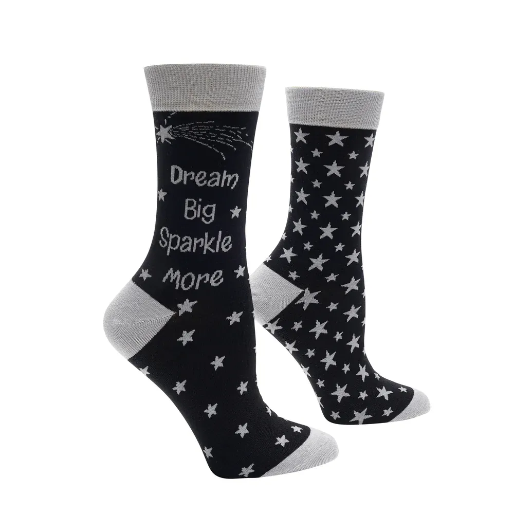 Dream Big Sparkle More Socks | M adult size | Shoc Joc