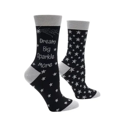 Dream Big Sparkle More Socks | M adult size | Shoc Joc
