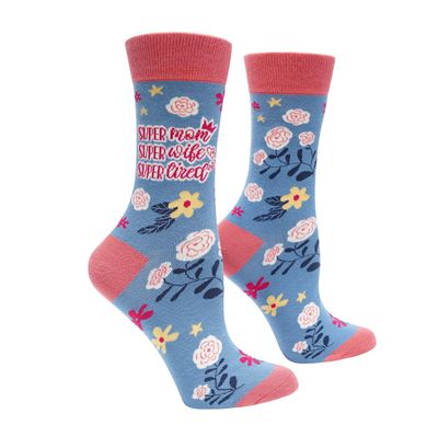 Super Mom Super Wife Super Tired Socks | M adult size | Shoc Joc