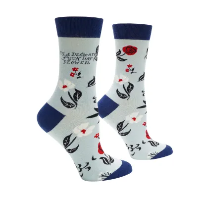 I&#39;m A Delicate F*cking Flower Socks | M adult size | Shoc Joc