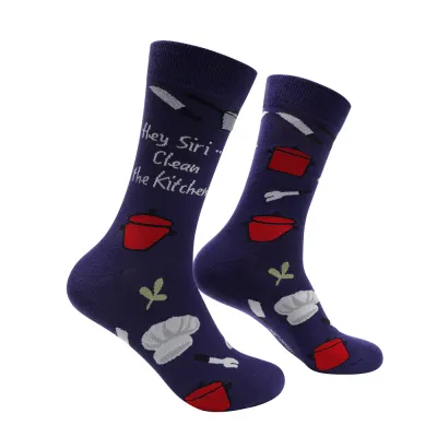 Hey Siri... Clean the Kitchen Socks | M/L adult sizes | Shoc Joc