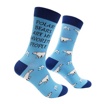 Polar Bears Are My Favorite People Socks | M/L adult sizes | Shoc Joc