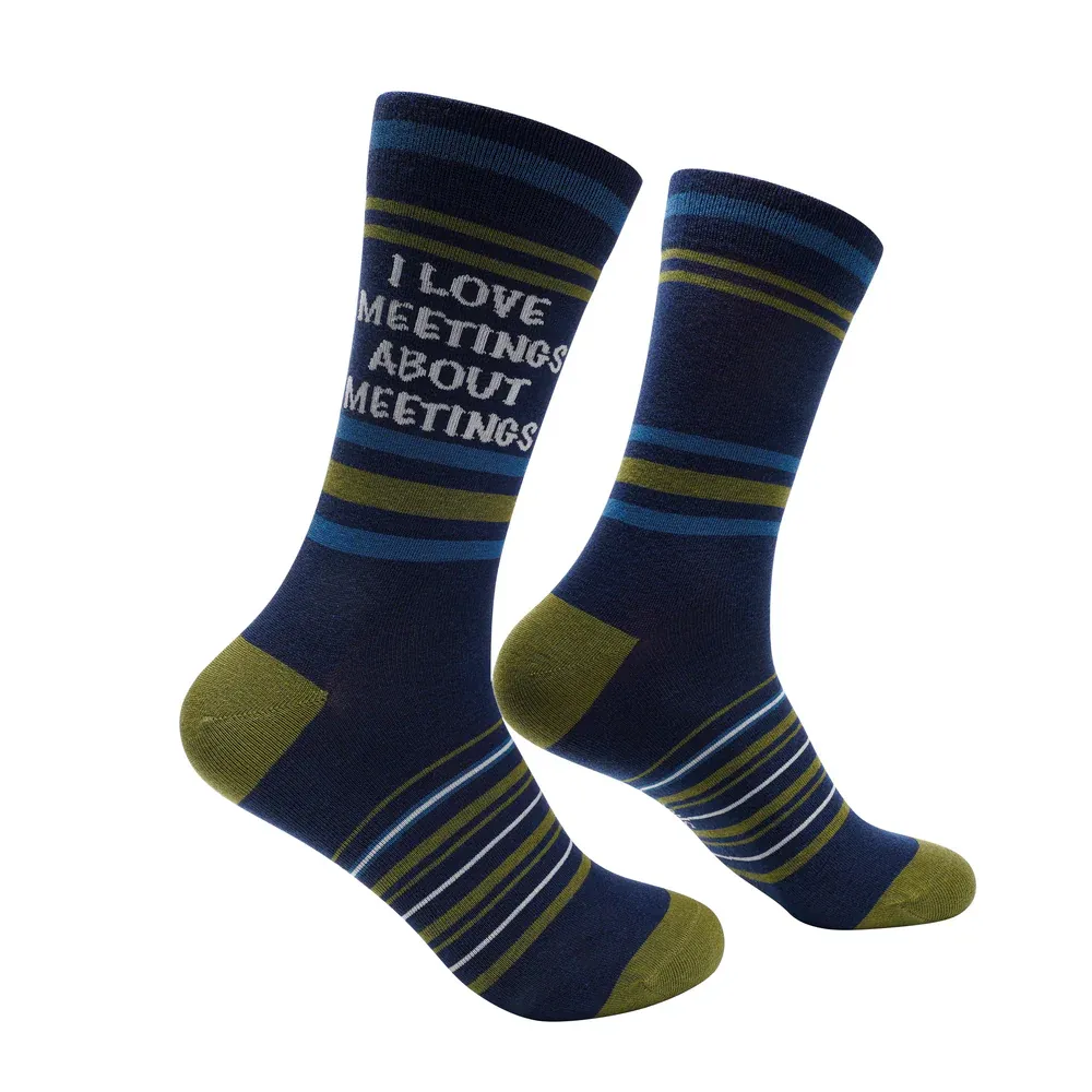 I Love Meetings About Meetings Socks | L adult size | Shoc Joc