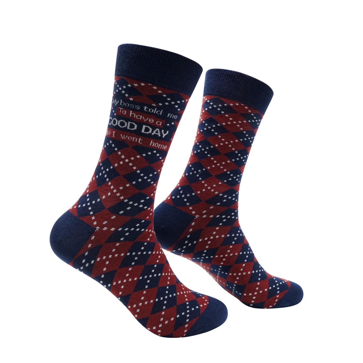 My Boss Told Me To Have A Good Day, So I Went Home Socks | L adult size | Shoc Joc