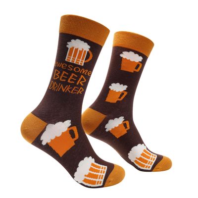 Awesome Beer Drinker Socks | L adult size | Shoc Joc