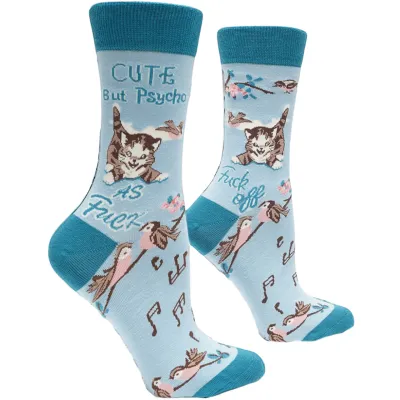 Cute But Psycho As F*ck Cat Socks | M adult size | Shoc Joc