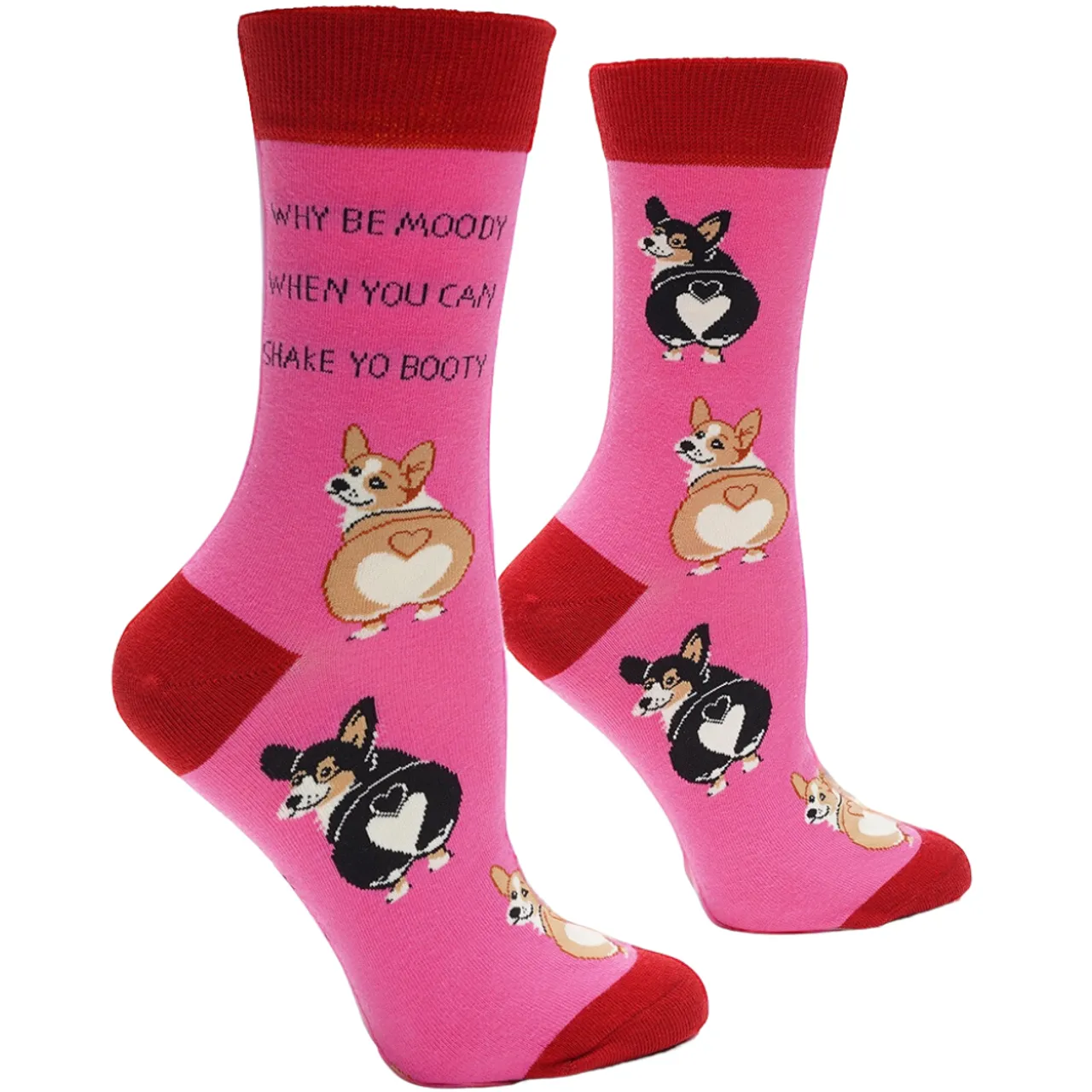 Why Be Moody When You Can Shake Yo Booty Socks | M adult size | Shoc Joc