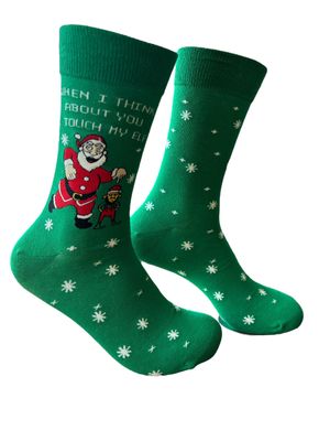 When I Think About You I Touch My Elf Socks | M/L adult sizes | Shoc Joc