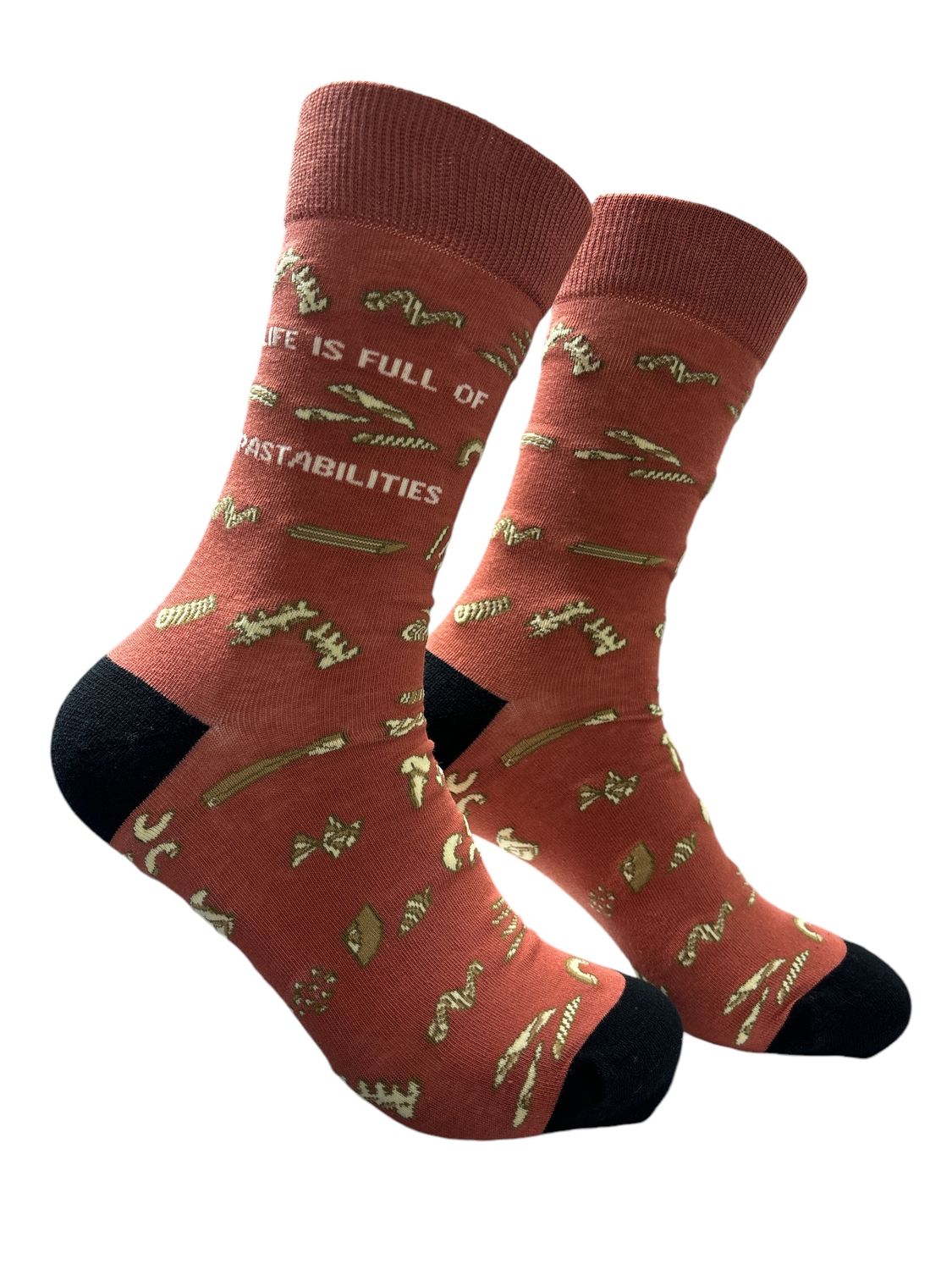 Life is Full of Pastabilities Socks | L adult size | Shoc Joc