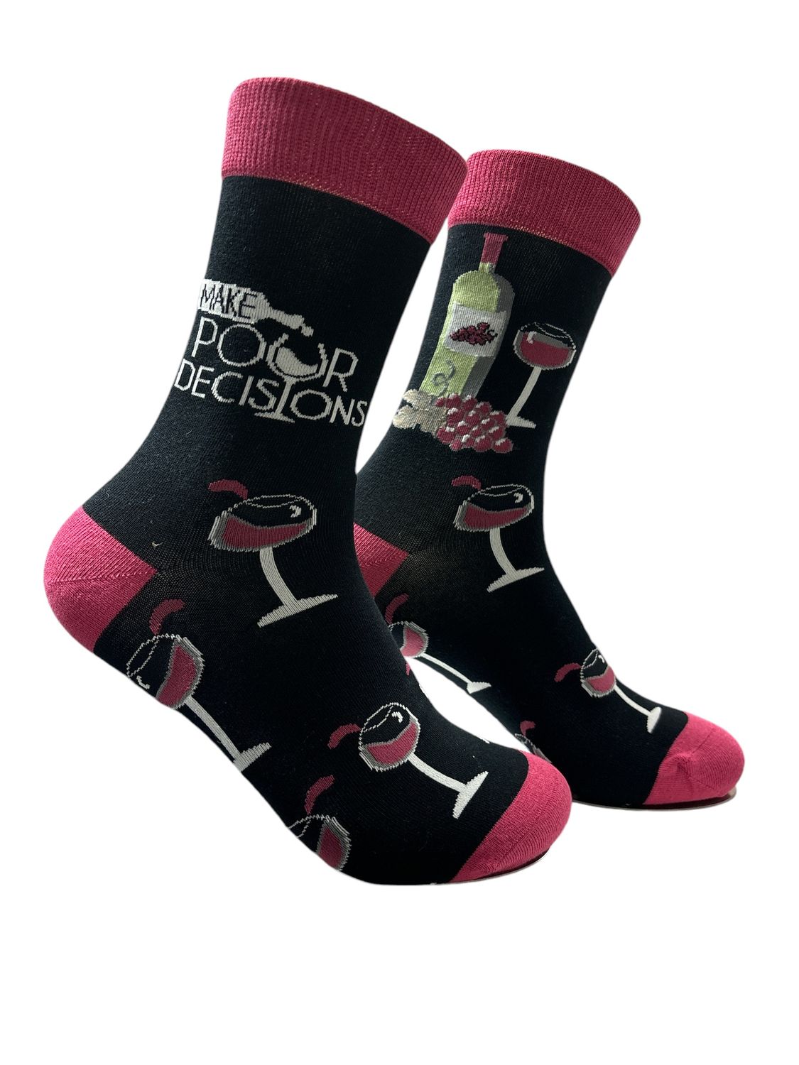 Make Pour Decisions Wine Socks | M adult size | Shoc Joc