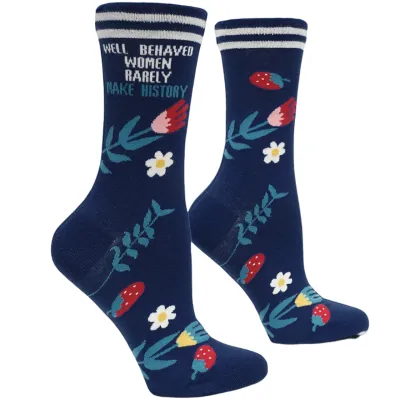 Well behaved women rarely make history Socks | M adult size | Shoc Joc