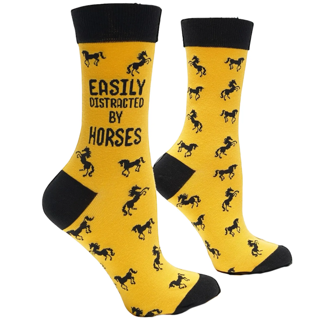 Easily Distracted by horses Socks | M adult size | Shoc Joc