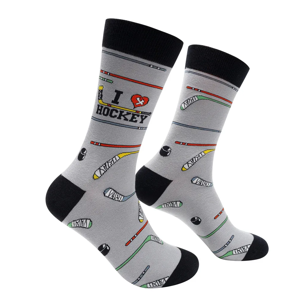 I Love Hockey Socks | L adult size | Shoc Joc