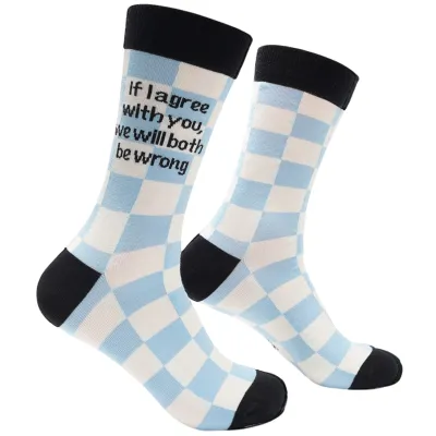 If I agree with you, we will both be wrong Socks | L adult size | Shoc Joc