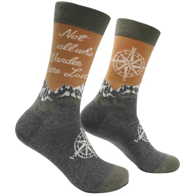 Not all who Wander are Lost Socks | L adult size | Shoc Joc